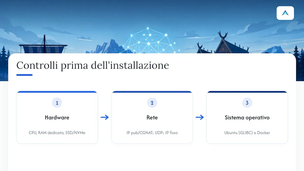 Tre requisiti fondamentali per installare un server Valheim