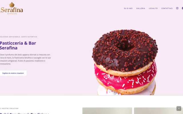 Screenshot Pasticceria Serafina - pasticceria e bar Bari